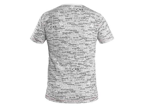 Tričko CXS DARREN, krátký rukáv, potisk CXS logo, bílé, vel. S